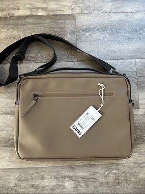 Rains Wood Waterproof Laptop Bag with Black Strap